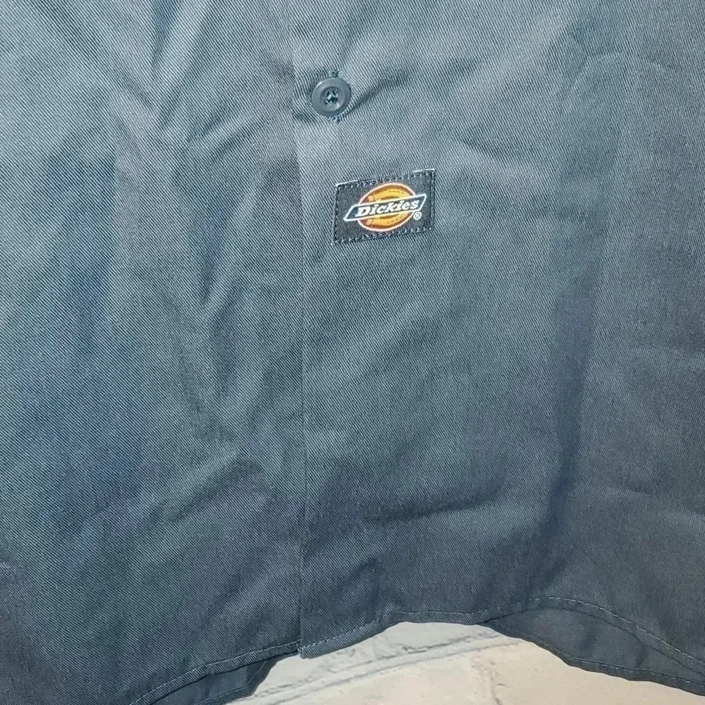 Relaxed Fit Short Sleeve Work Shirt, Charcoal Gray NWOT - Picture 2 of 7